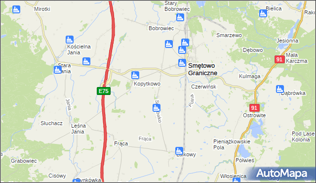 mapa Smętówko, Smętówko na mapie Targeo