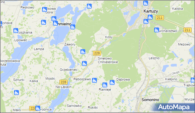mapa Smętowo Chmieleńskie, Smętowo Chmieleńskie na mapie Targeo