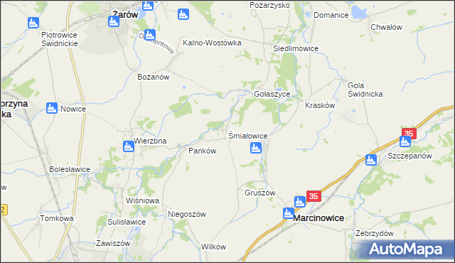 mapa Śmiałowice, Śmiałowice na mapie Targeo