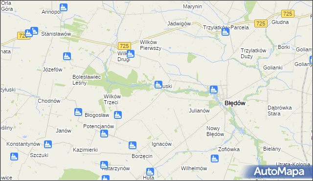 mapa Śmiechówek, Śmiechówek na mapie Targeo