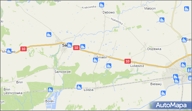 mapa Śmielin, Śmielin na mapie Targeo
