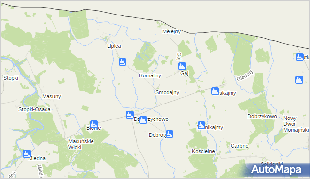 mapa Smodajny, Smodajny na mapie Targeo