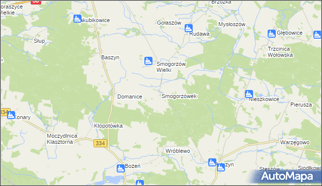 mapa Smogorzówek, Smogorzówek na mapie Targeo