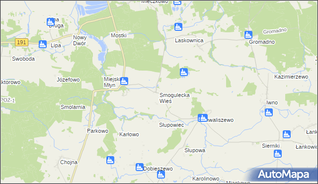 mapa Smogulecka Wieś, Smogulecka Wieś na mapie Targeo