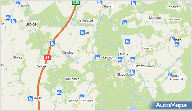 mapa Smokęcino, Smokęcino na mapie Targeo