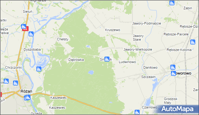 mapa Smólnik gmina Goworowo, Smólnik gmina Goworowo na mapie Targeo