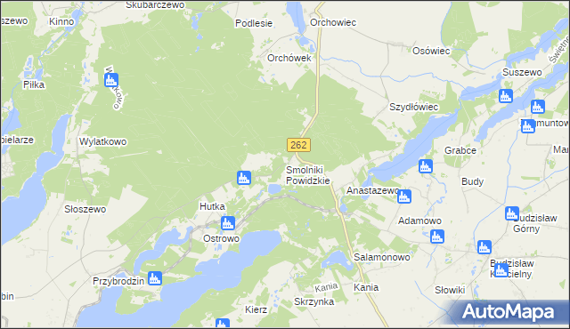 mapa Smolniki Powidzkie, Smolniki Powidzkie na mapie Targeo