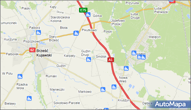 mapa Smólsk, Smólsk na mapie Targeo