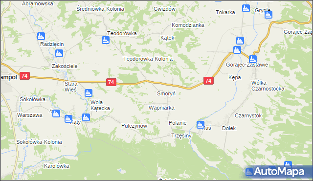 mapa Smoryń, Smoryń na mapie Targeo