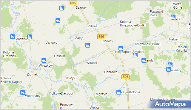 mapa Śnice, Śnice na mapie Targeo