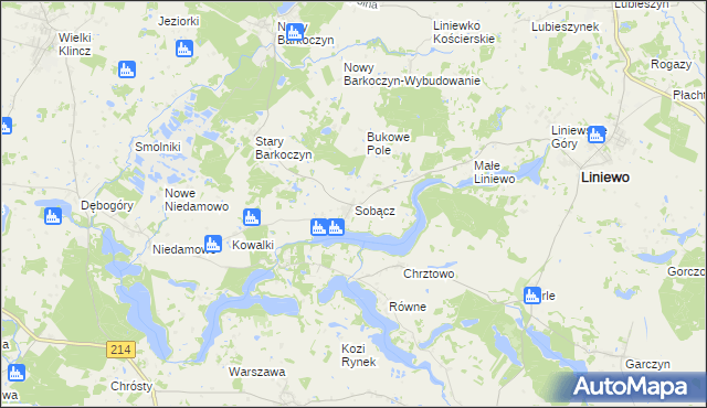 mapa Sobącz, Sobącz na mapie Targeo