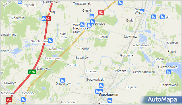 mapa Sobakówek, Sobakówek na mapie Targeo