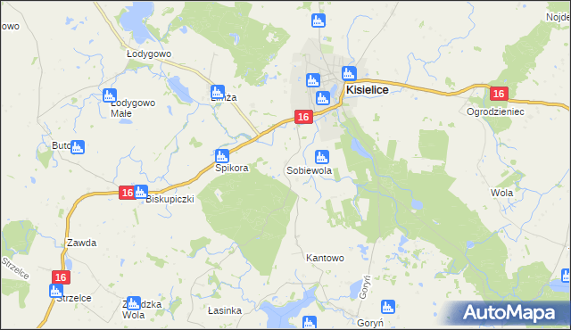 mapa Sobiewola, Sobiewola na mapie Targeo