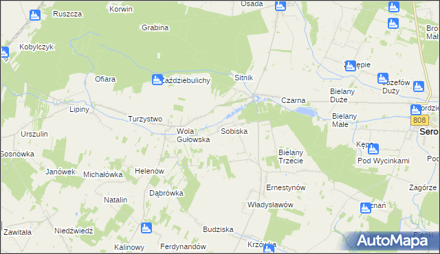 mapa Sobiska, Sobiska na mapie Targeo