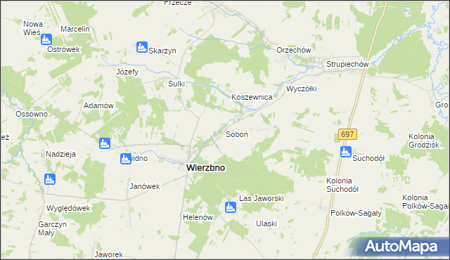 mapa Soboń, Soboń na mapie Targeo