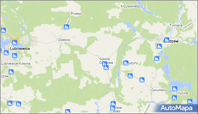 mapa Sokola Dąbrowa, Sokola Dąbrowa na mapie Targeo