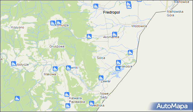 mapa Sólca, Sólca na mapie Targeo