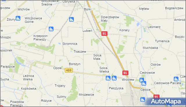 mapa Solca Mała, Solca Mała na mapie Targeo