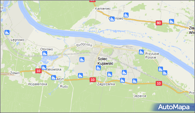 mapa Solec Kujawski, Solec Kujawski na mapie Targeo