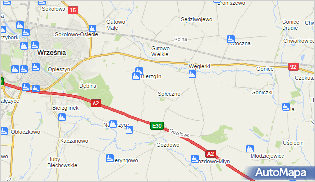 mapa Sołeczno, Sołeczno na mapie Targeo