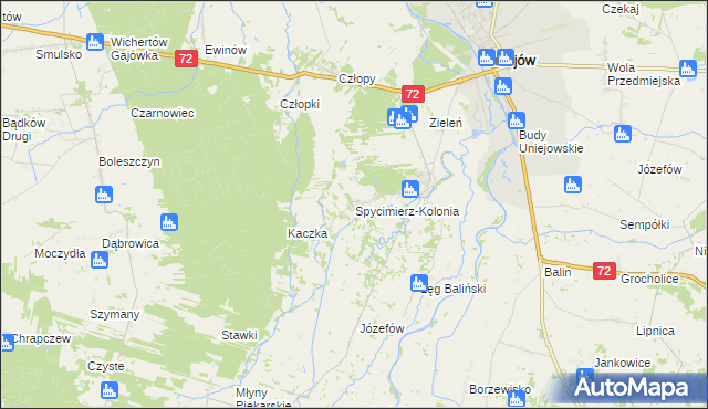 mapa Spycimierz-Kolonia, Spycimierz-Kolonia na mapie Targeo