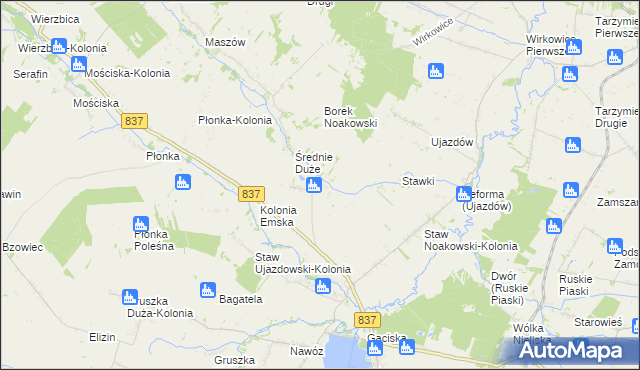 mapa Średnie Małe, Średnie Małe na mapie Targeo