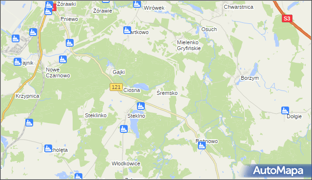 mapa Śremsko, Śremsko na mapie Targeo