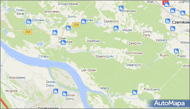 mapa Stajenczynki, Stajenczynki na mapie Targeo