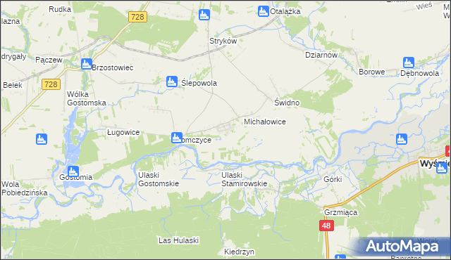 mapa Stamirowice gmina Mogielnica, Stamirowice gmina Mogielnica na mapie Targeo