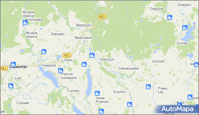 mapa Stańczyki, Stańczyki na mapie Targeo