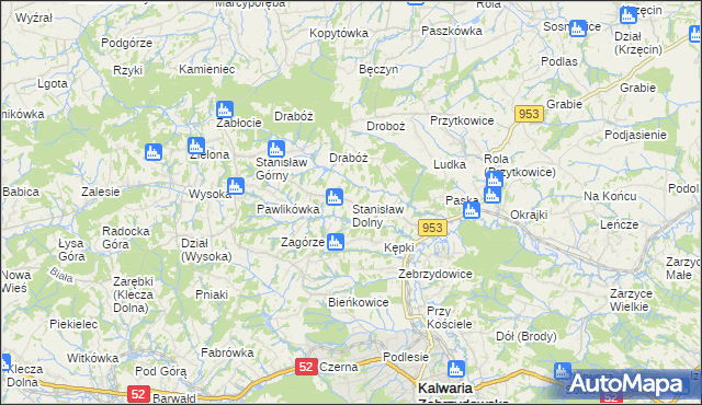 mapa Stanisław Dolny, Stanisław Dolny na mapie Targeo