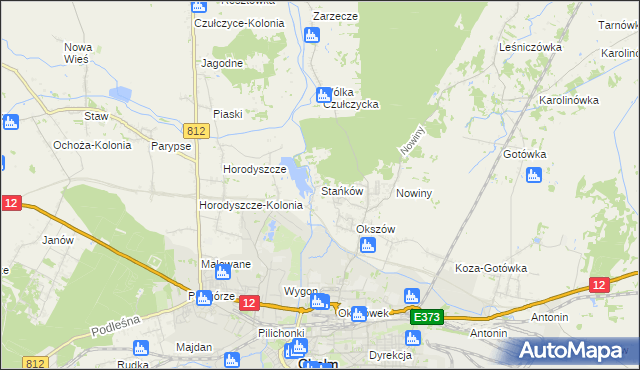 mapa Stańków, Stańków na mapie Targeo