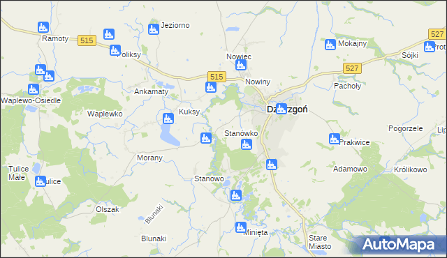 mapa Stanówko, Stanówko na mapie Targeo