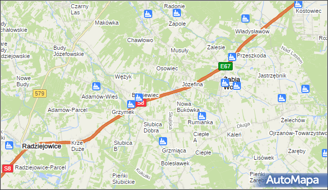 mapa Stara Bukówka, Stara Bukówka na mapie Targeo