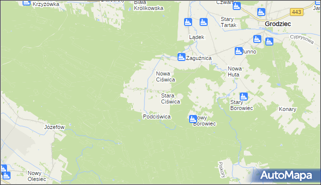 mapa Stara Ciświca, Stara Ciświca na mapie Targeo