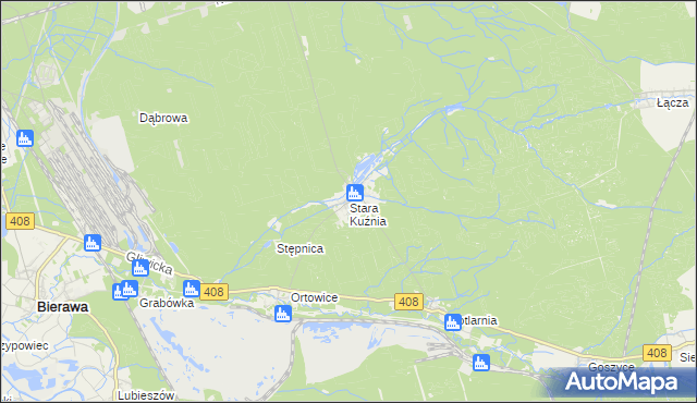 mapa Stara Kuźnia, Stara Kuźnia na mapie Targeo