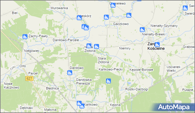 mapa Stara Złotoria, Stara Złotoria na mapie Targeo