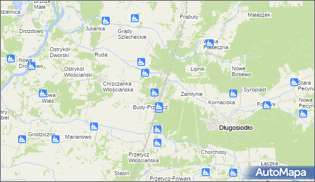 mapa Stare Bosewo, Stare Bosewo na mapie Targeo