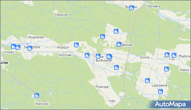 mapa Stare Budkowice, Stare Budkowice na mapie Targeo