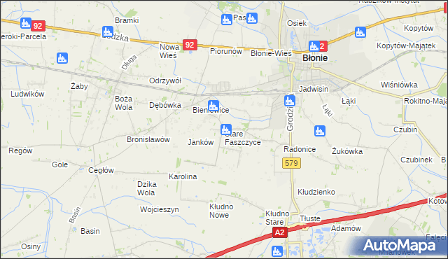 mapa Stare Faszczyce, Stare Faszczyce na mapie Targeo