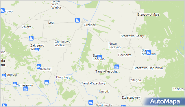 mapa Stare Łączyno, Stare Łączyno na mapie Targeo
