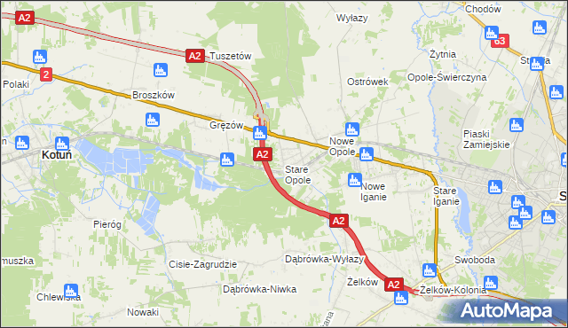 mapa Stare Opole, Stare Opole na mapie Targeo