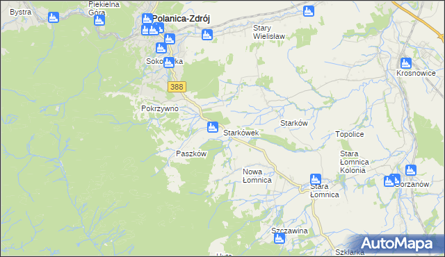 mapa Starkówek, Starkówek na mapie Targeo