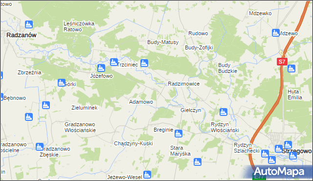 mapa Staroguby, Staroguby na mapie Targeo