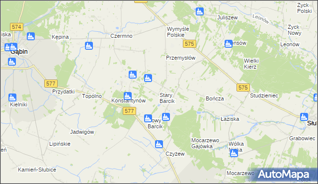 mapa Stary Barcik, Stary Barcik na mapie Targeo