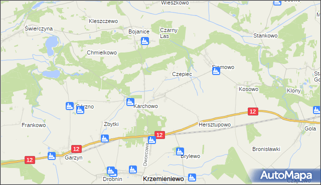 mapa Stary Belęcin, Stary Belęcin na mapie Targeo