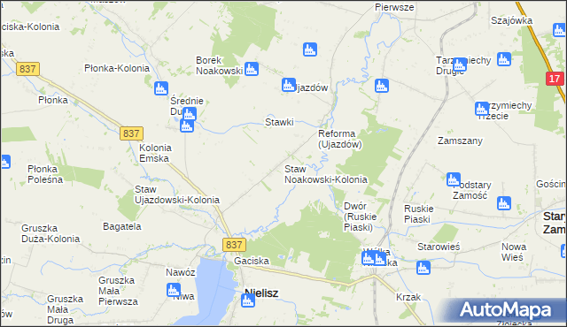 mapa Staw Noakowski-Kolonia, Staw Noakowski-Kolonia na mapie Targeo