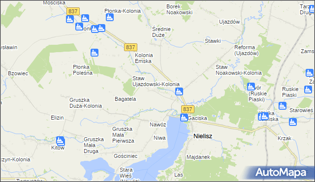 mapa Staw Ujazdowski, Staw Ujazdowski na mapie Targeo