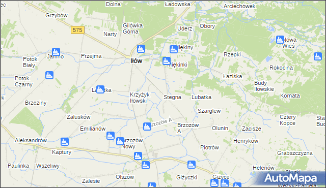 mapa Stegna gmina Iłów, Stegna gmina Iłów na mapie Targeo