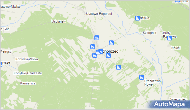 mapa Stegna gmina Jednorożec, Stegna gmina Jednorożec na mapie Targeo